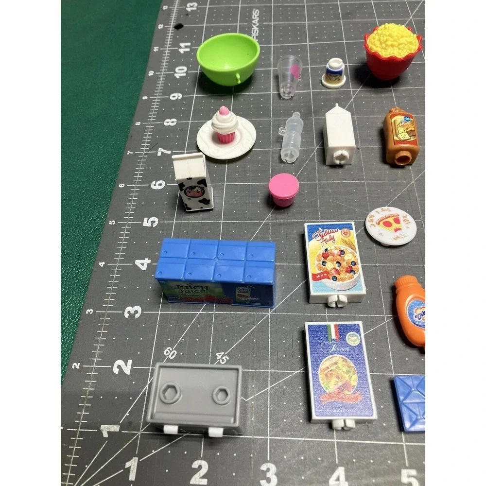 Shopkins Barbie Food Lot Accessories Plates Cookies Popcorn